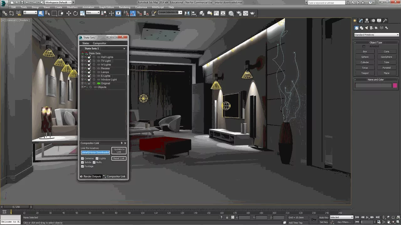 طراحلی داخلی با نرم افزار 3D MAX