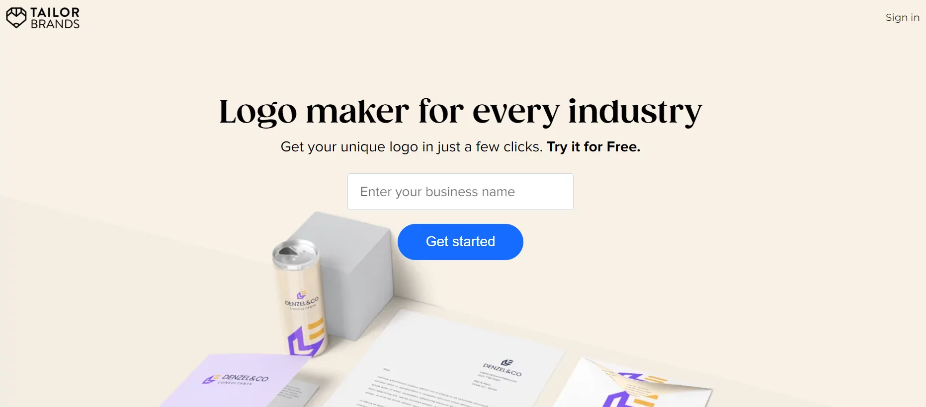 سایت Tailor برای ساخت لوگو