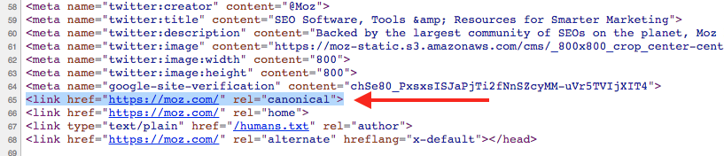 تگ کنونیکال در کد html صفحه وب