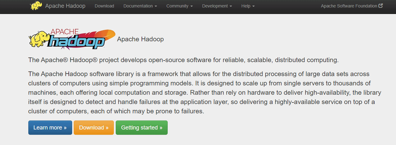 ApacheHadoop یکی از فریم ورک های جاوا در امر توسعه