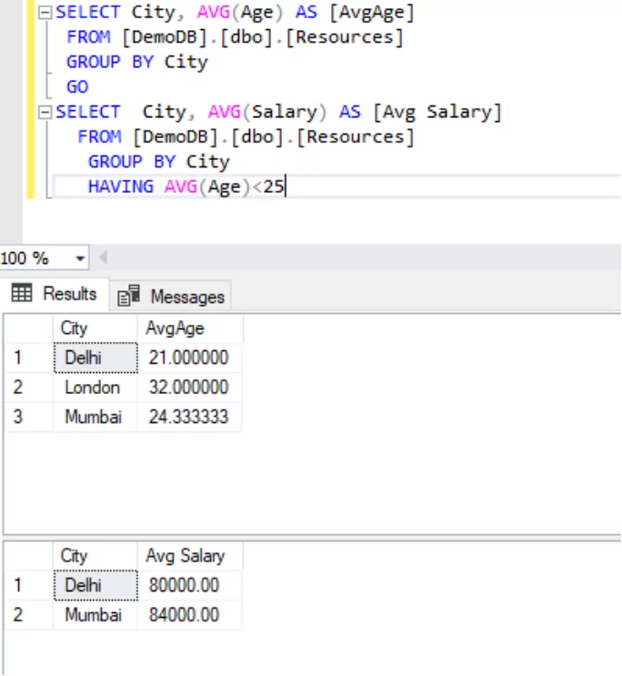 به کار گیری دستورات SQL برای بازیابی داده‌ها، با تأکید بر دستور GROUP BY
