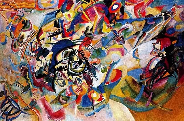 نقاشی ترکیب بندی هفتم اثر واسیلی کندینسکی در سبک اکسپرسیونیسم