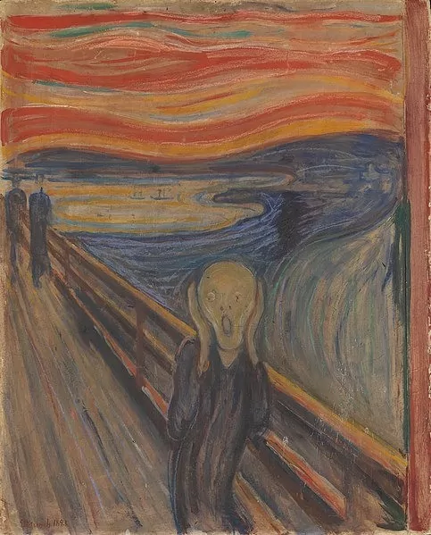نقاشی جیغ اثر ادوارد مونک در سبک اکسپرسیونیسم