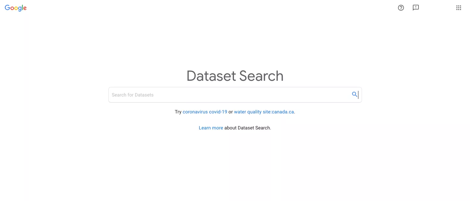 وب سایت Google Dataset Search