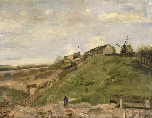 نقاشی تپه مونمارته با معدن سنگ
